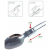 Silver Stainless Steel Foldable Fork Spoon Knife